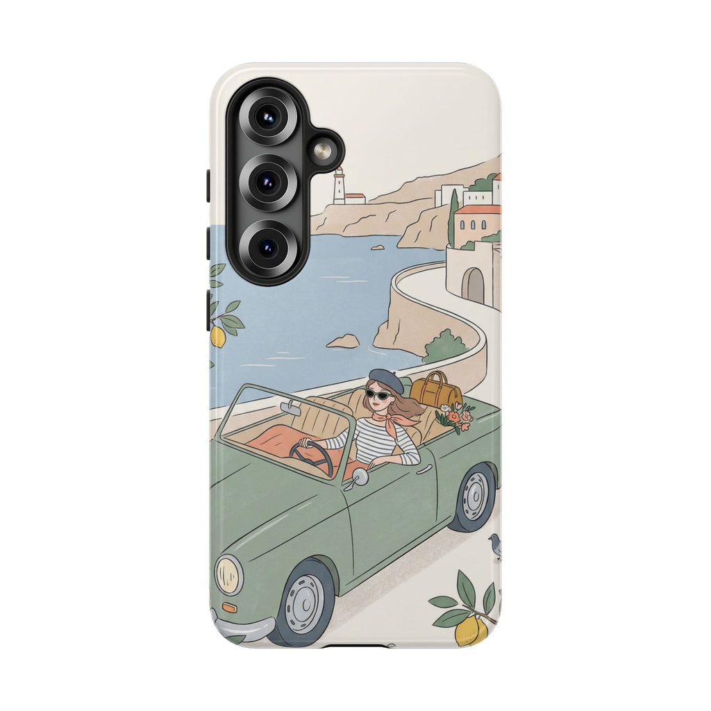 Retro Coastal Road Trip Design Samsung Galaxy Phone Case