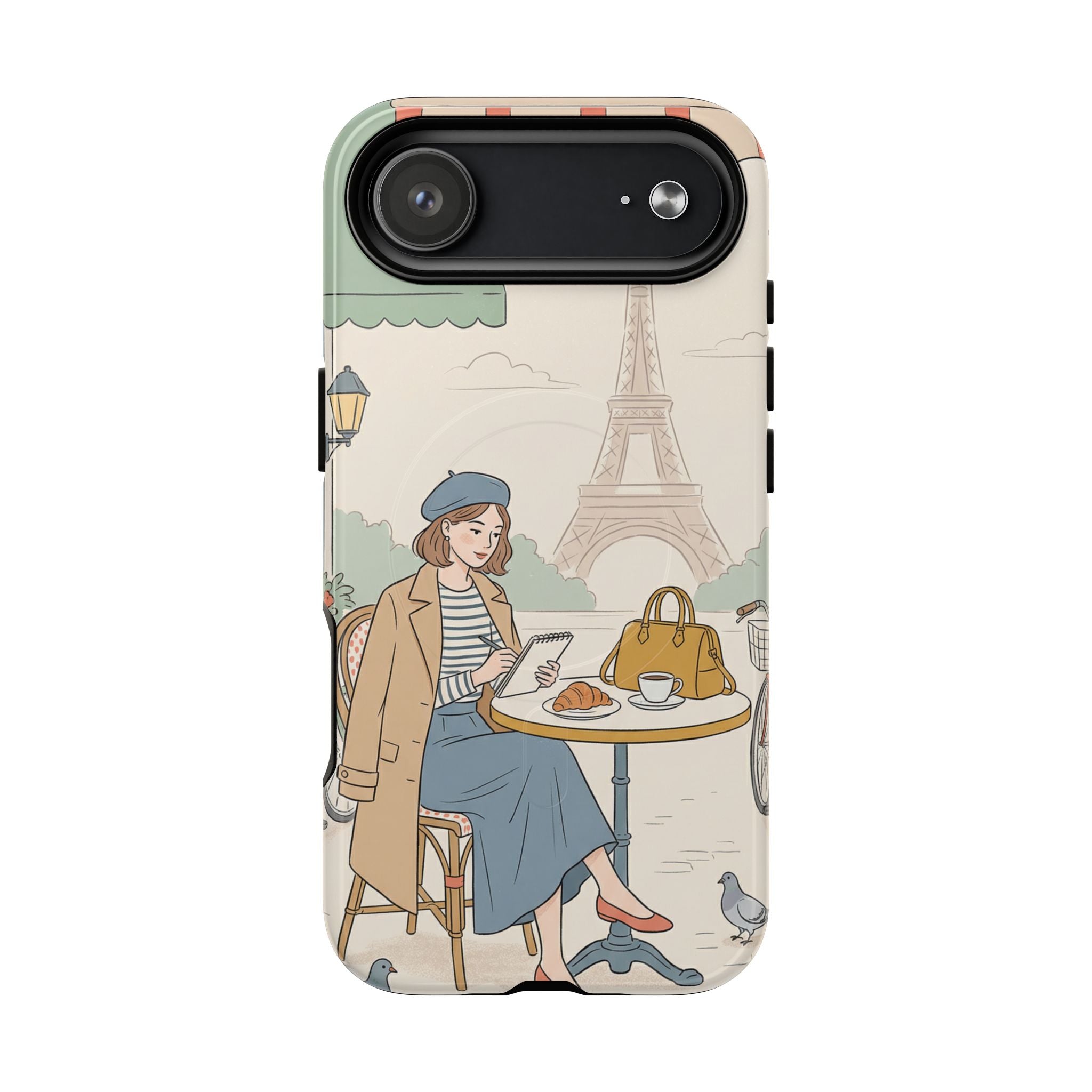 Paris Cafe MagSafe iPhone Case | Cute Vintage Eiffel Tower Travel