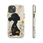 Floral Silhouette iPhone Case | Botanical Woman
