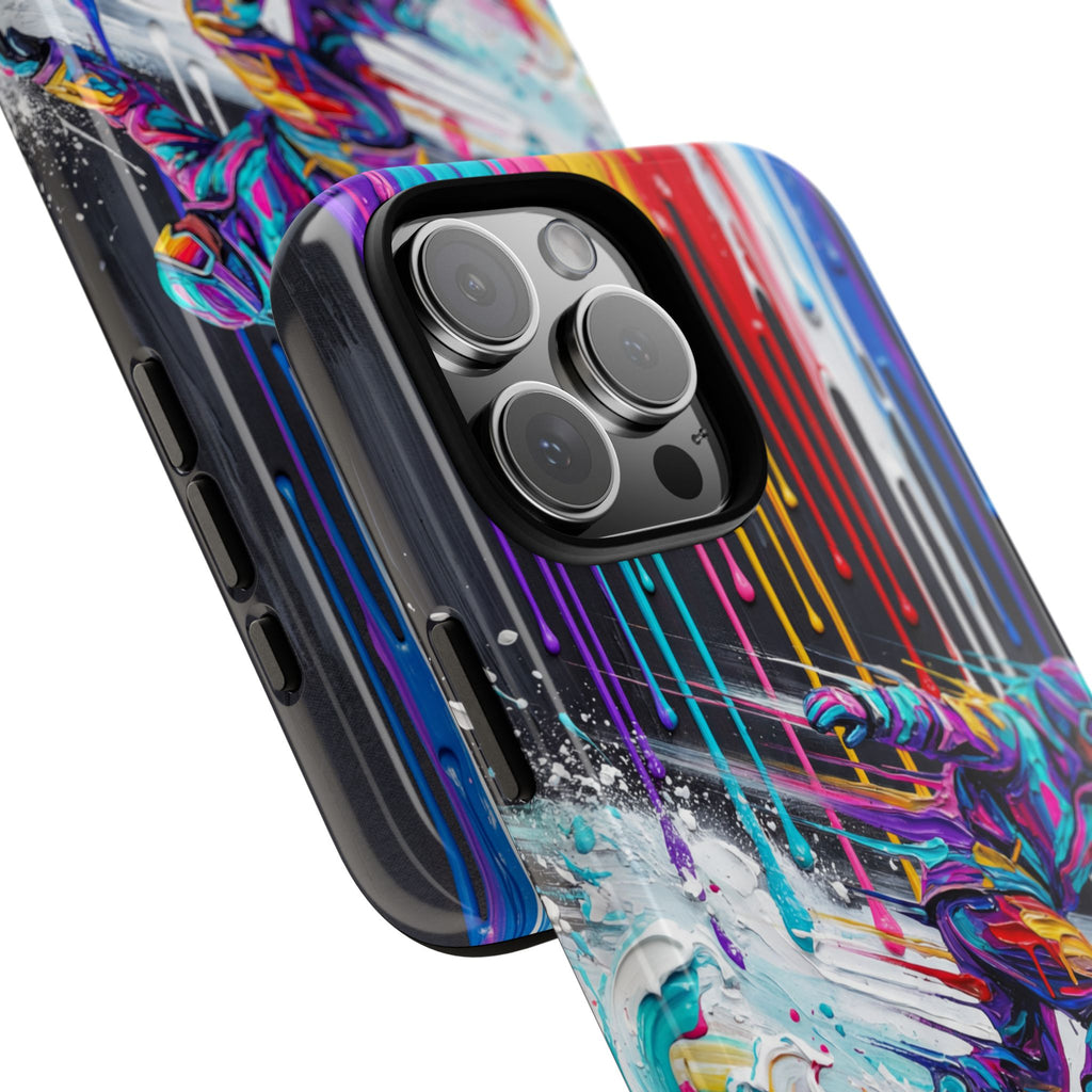 Colourful Snowboarder Art iPhone Case