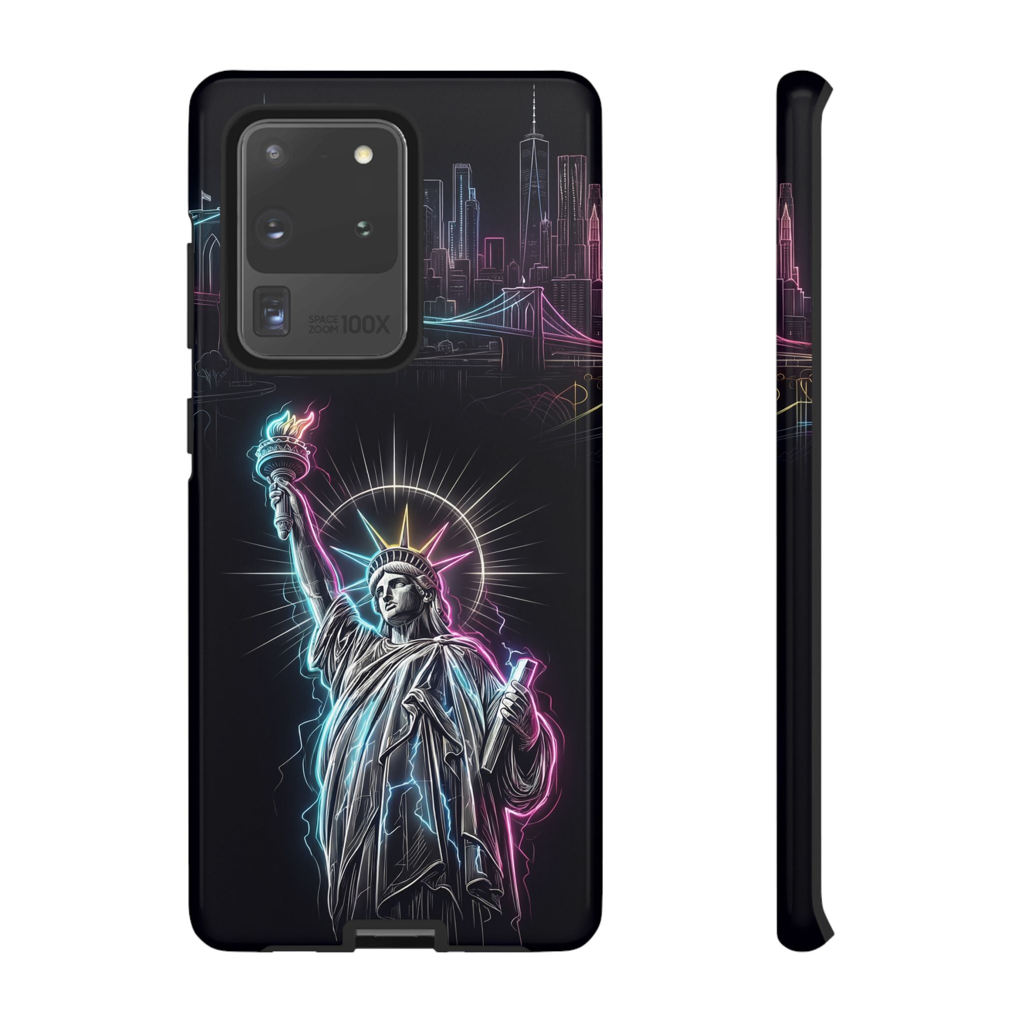 Neon Statue of Liberty Tough Samsung Galaxy Phone Case