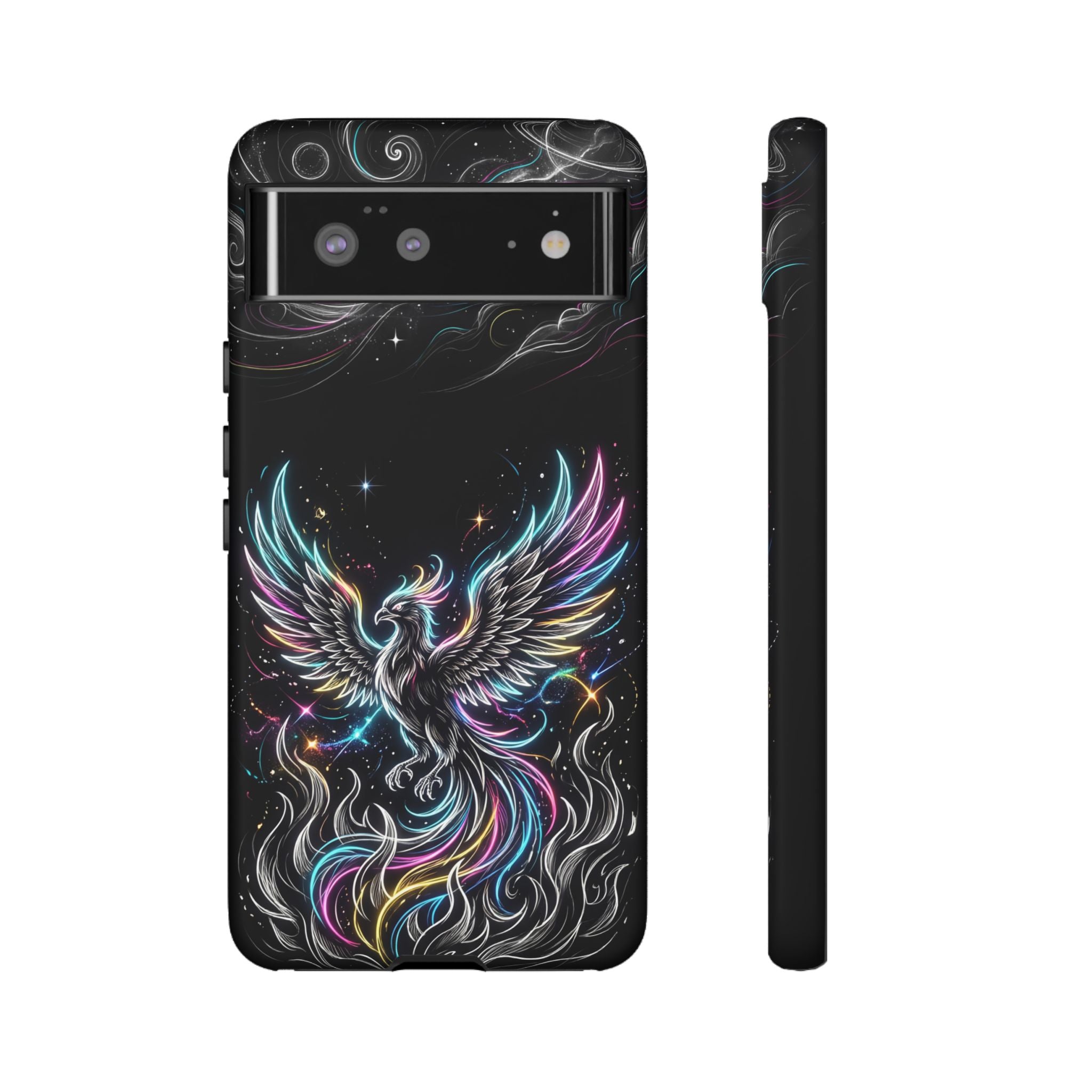 Colorful Neon Phoenix Tough Google Pixel Phone Case