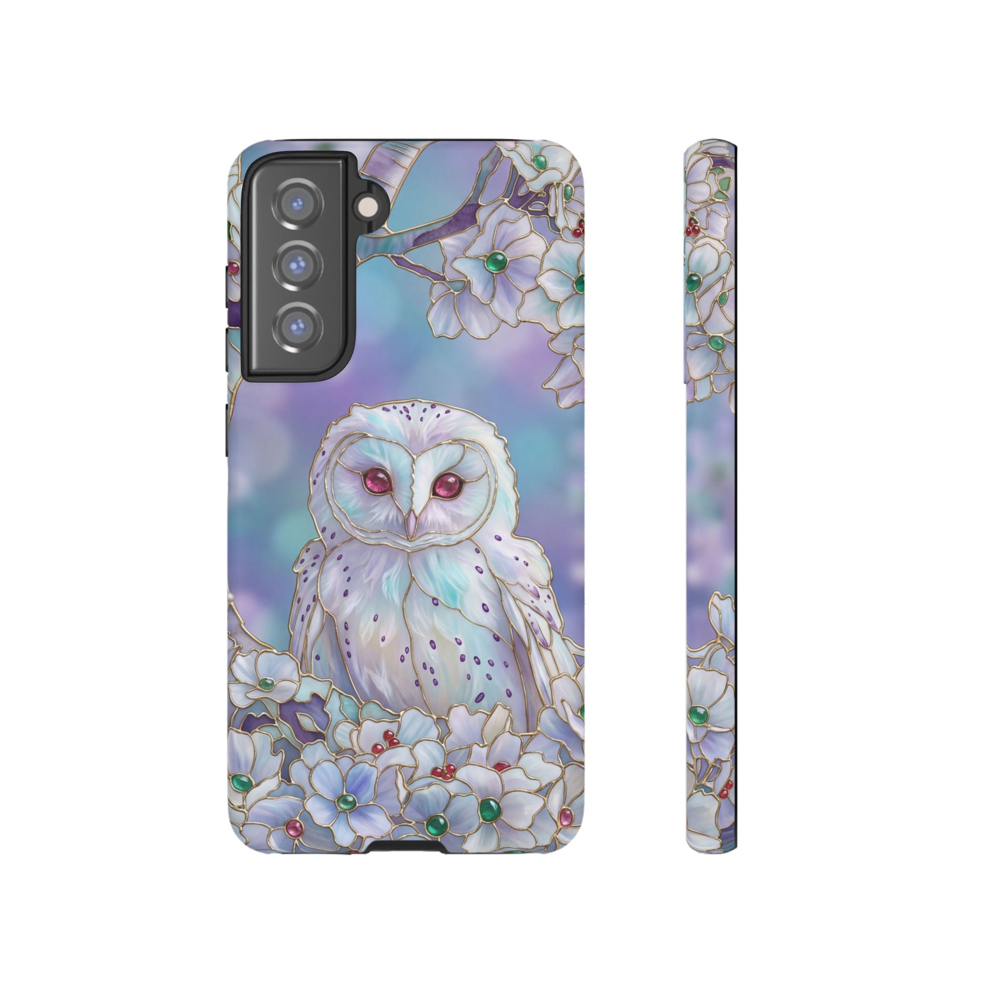 Floral Pastel Mystic Barn Owl Samsung Galaxy Case