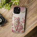 Cover iPhone Gatto Floreale Vintage | Cover iPhone Luna Rosa e Rose