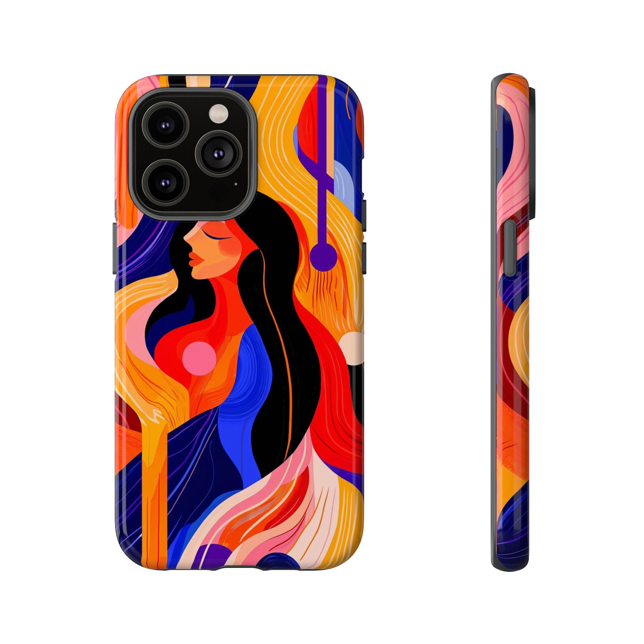 Abstract Colourful Woman iPhone Tough Case | Vibrant Artistic
