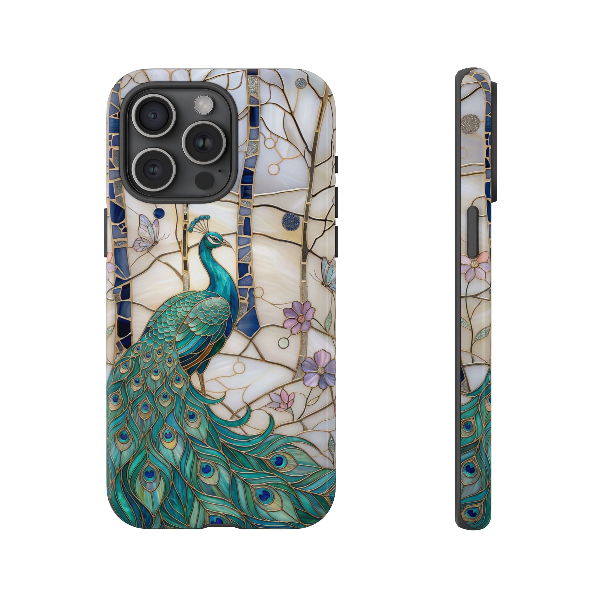 Peacock Stained Glass iPhone Case