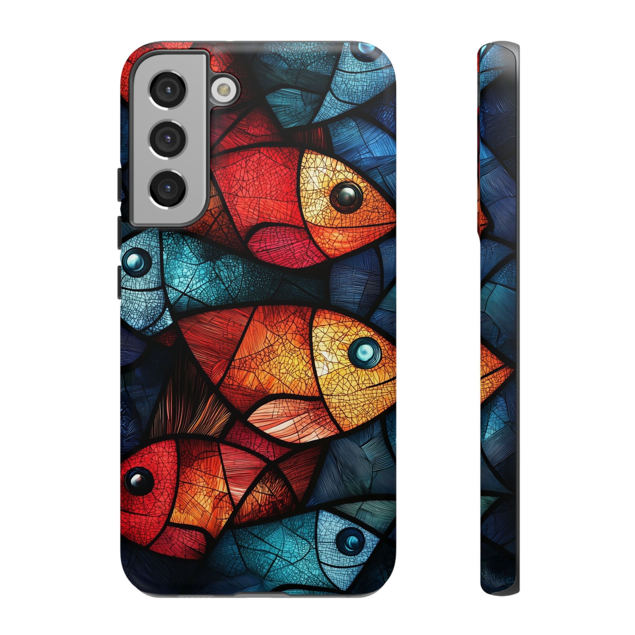 Fish Mosaic Tough Samsung Galaxy Case — Colourful Artistic Fish Pattern