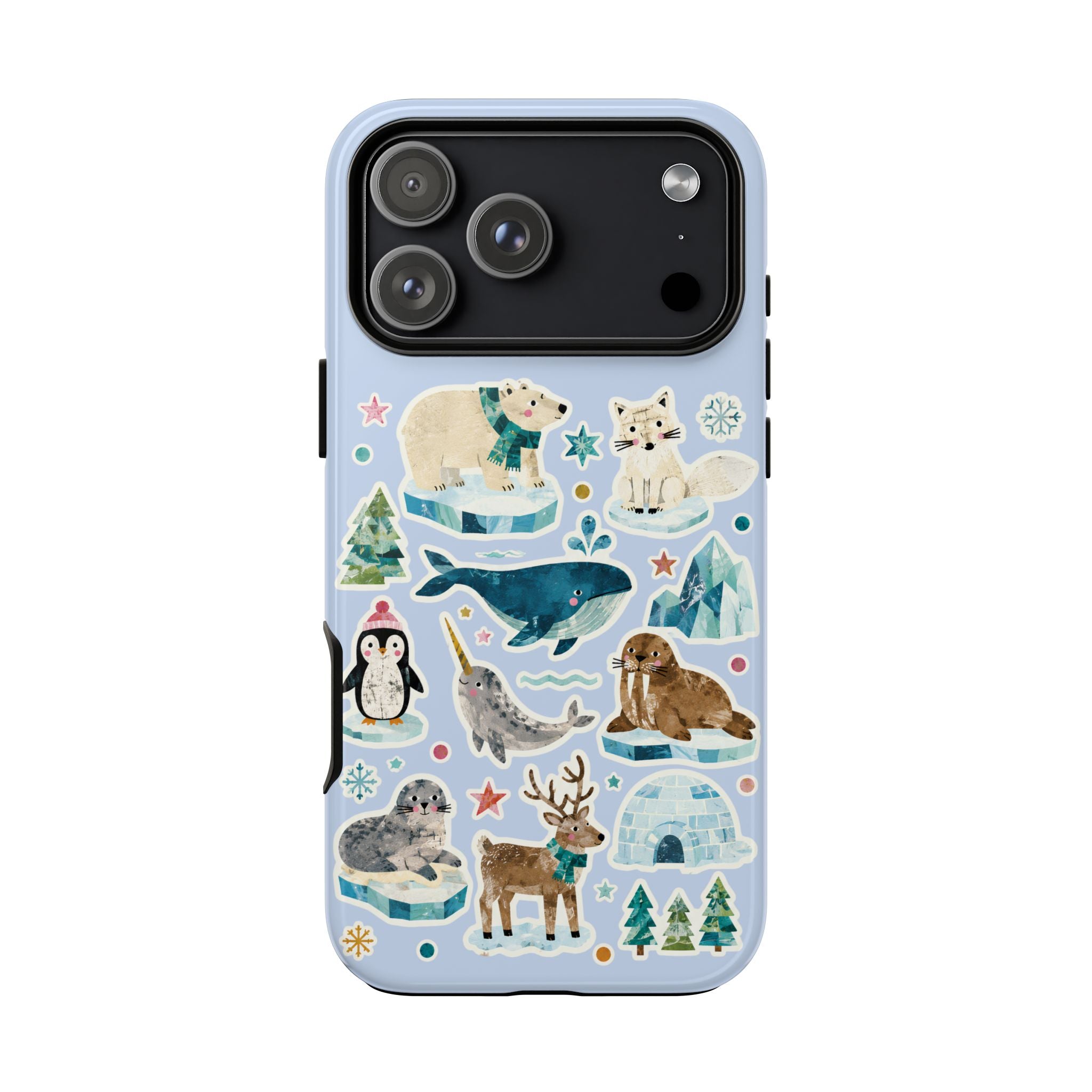 Cute Arctic Animals Tough iPhone Case