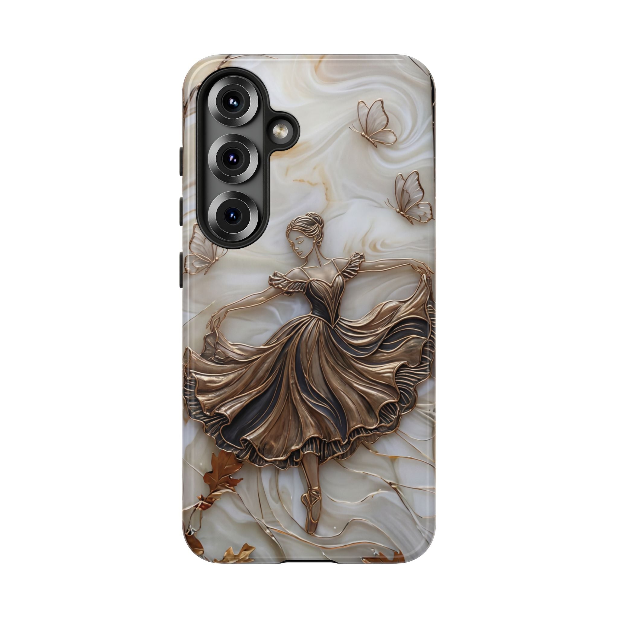 Elegant Bronze Ballerina Dance Design Samsung Galaxy Case