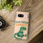 Cute Dinosaur Tough Google Pixel Phone Case | Whimsical Meditating Dino Cover