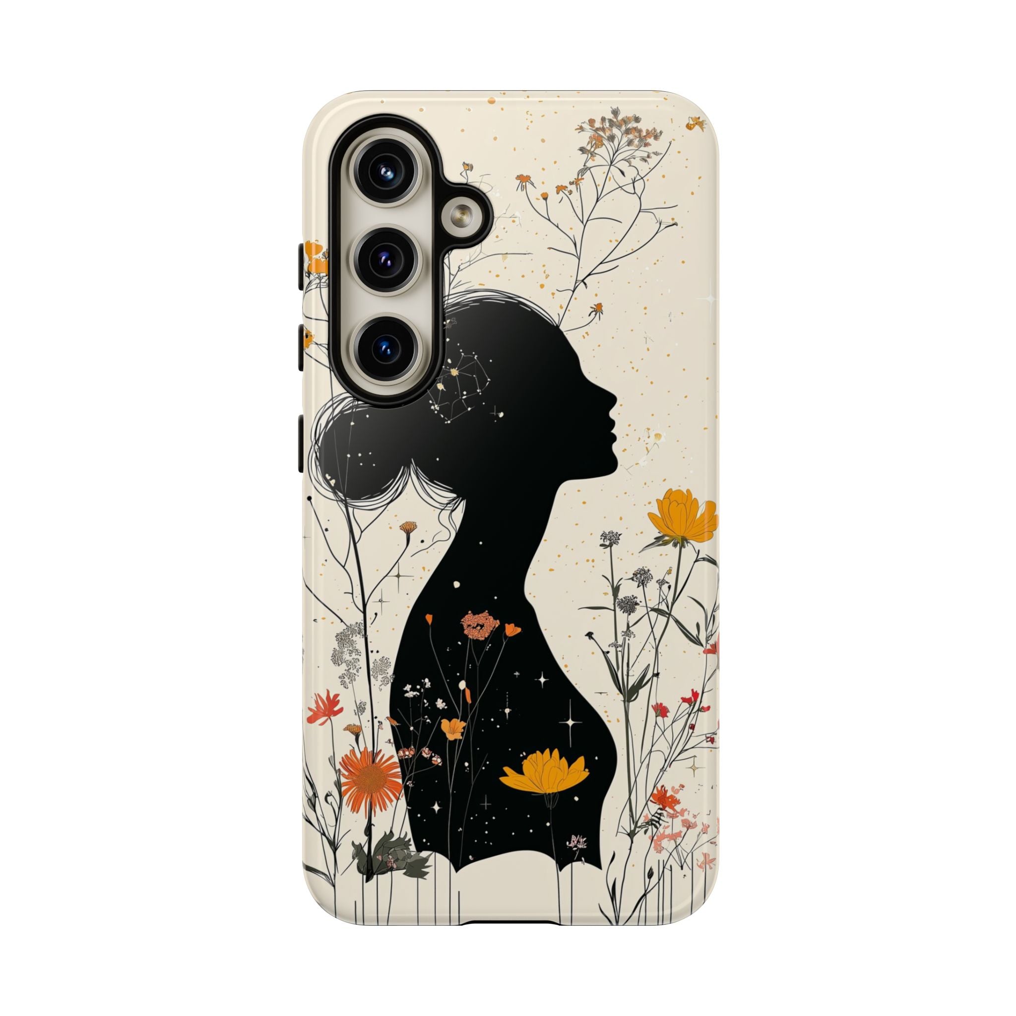Floral Silhouette Samsung Galaxy Case | Botanical Woman