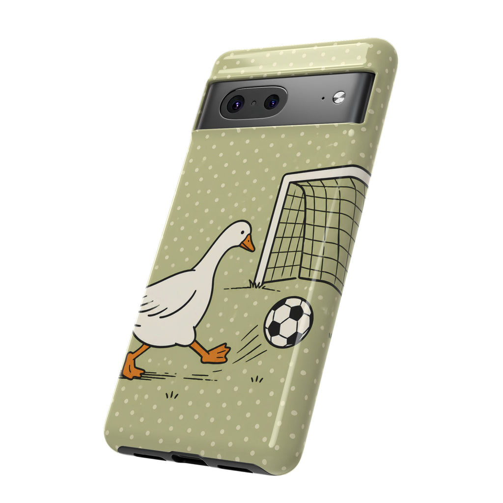 Funny Goose Soccer Google Pixel Phone Case | Cute Sports Bird Cover