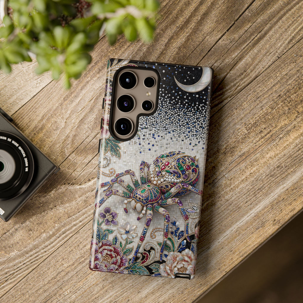 Custodia per Samsung Galaxy "Gemstone Spider Moon" | Custodia robusta protettiva con motivo floreale boho