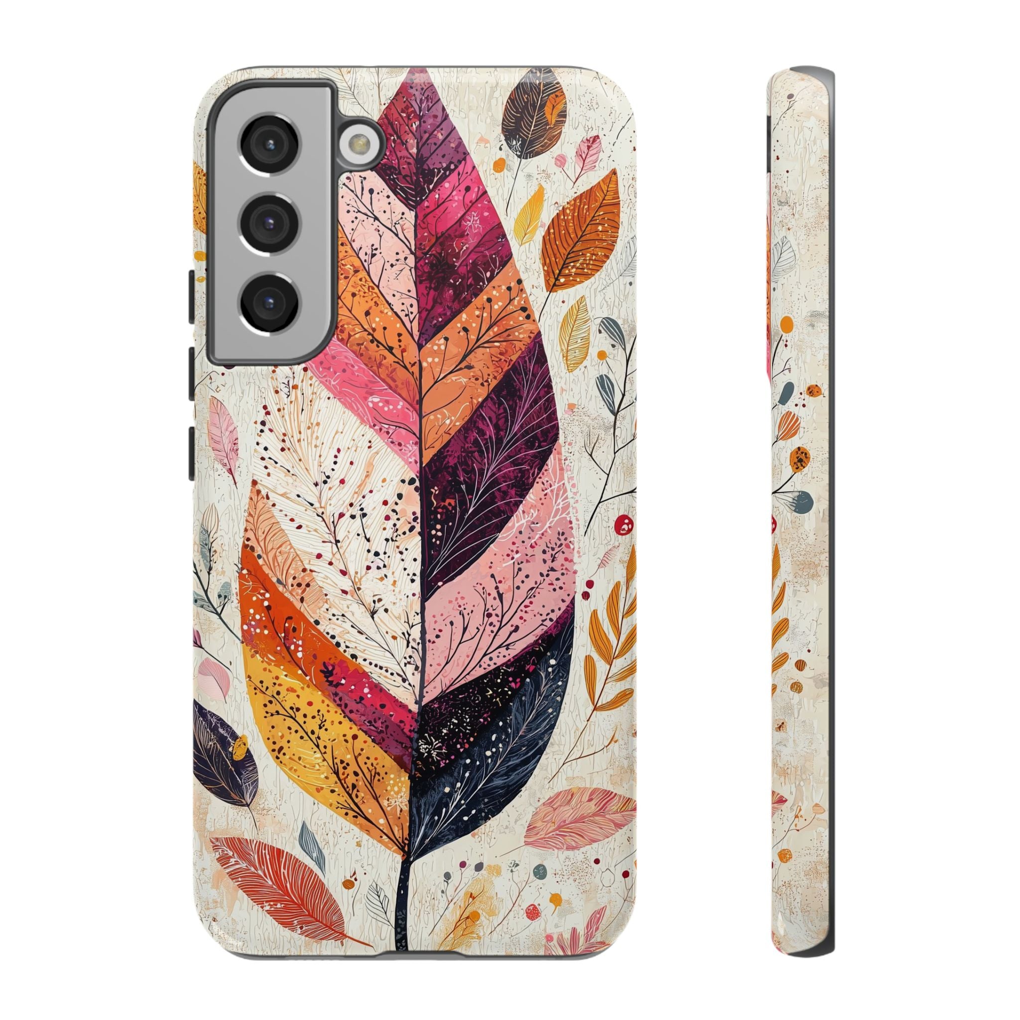 Autumn Leaf Tough Samsung Galaxy Case | Watercolour Feathered Fall Design