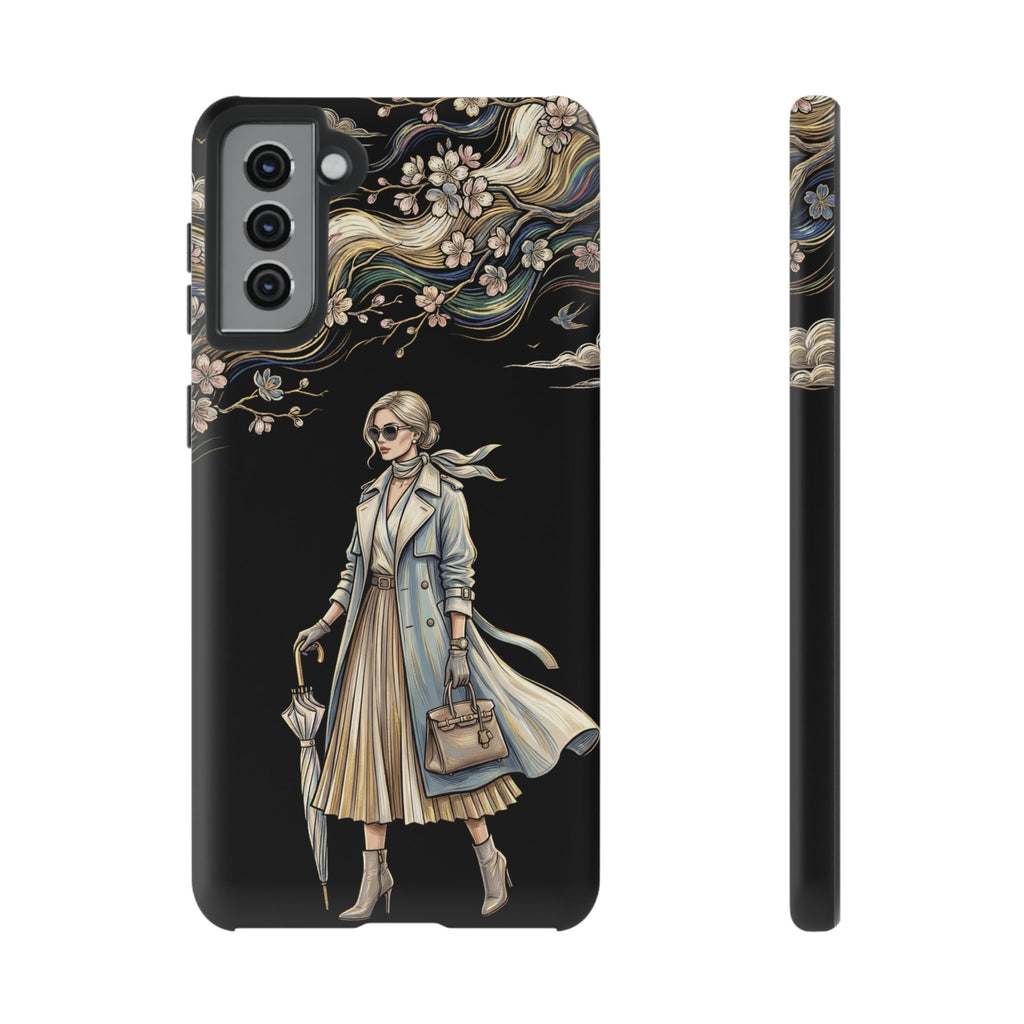Vintage Chic Samsung Galaxy Phone Case | Stylish Woman Illustration