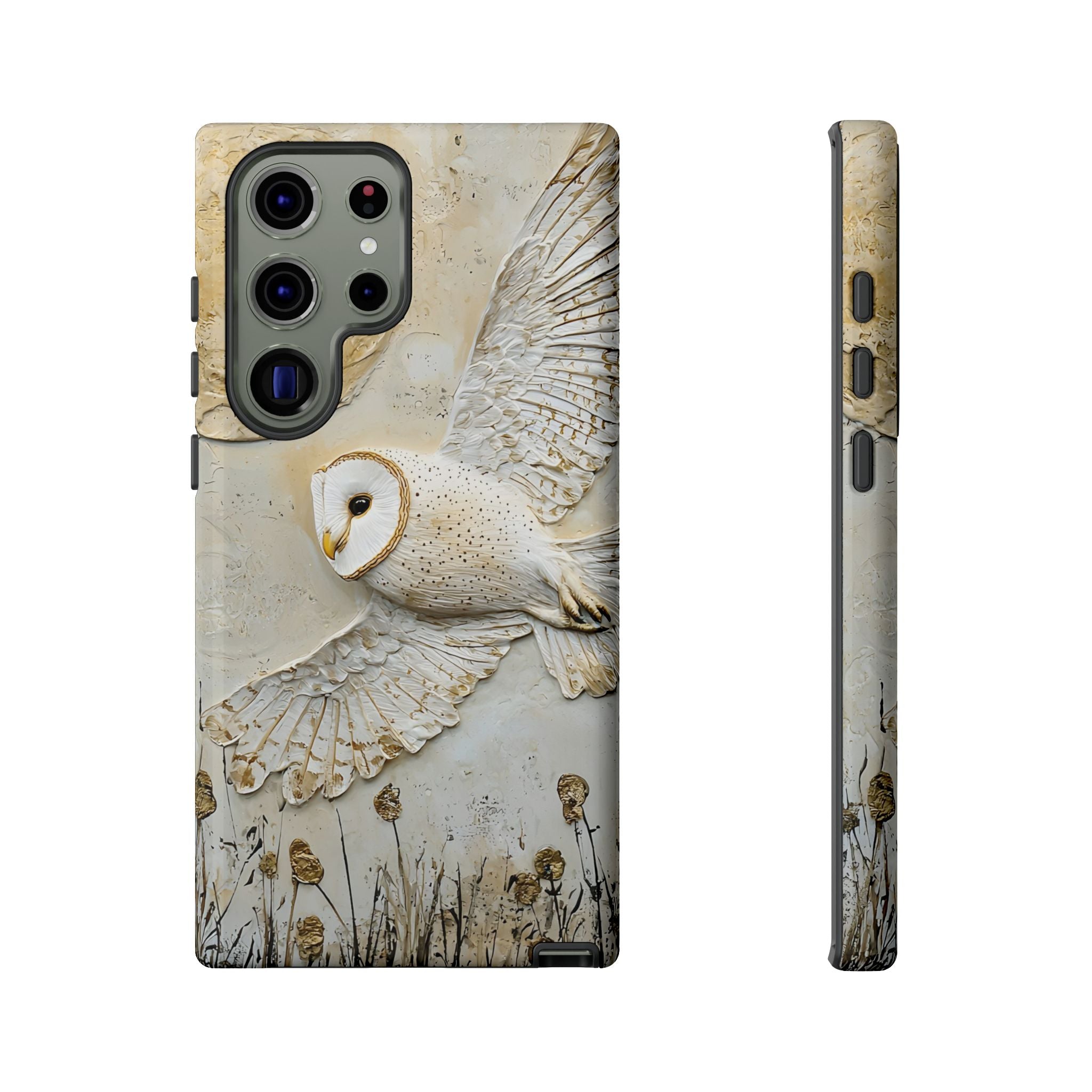 Barn Owl Samsung Galaxy Case — Elegant Flying Owl Wildlife