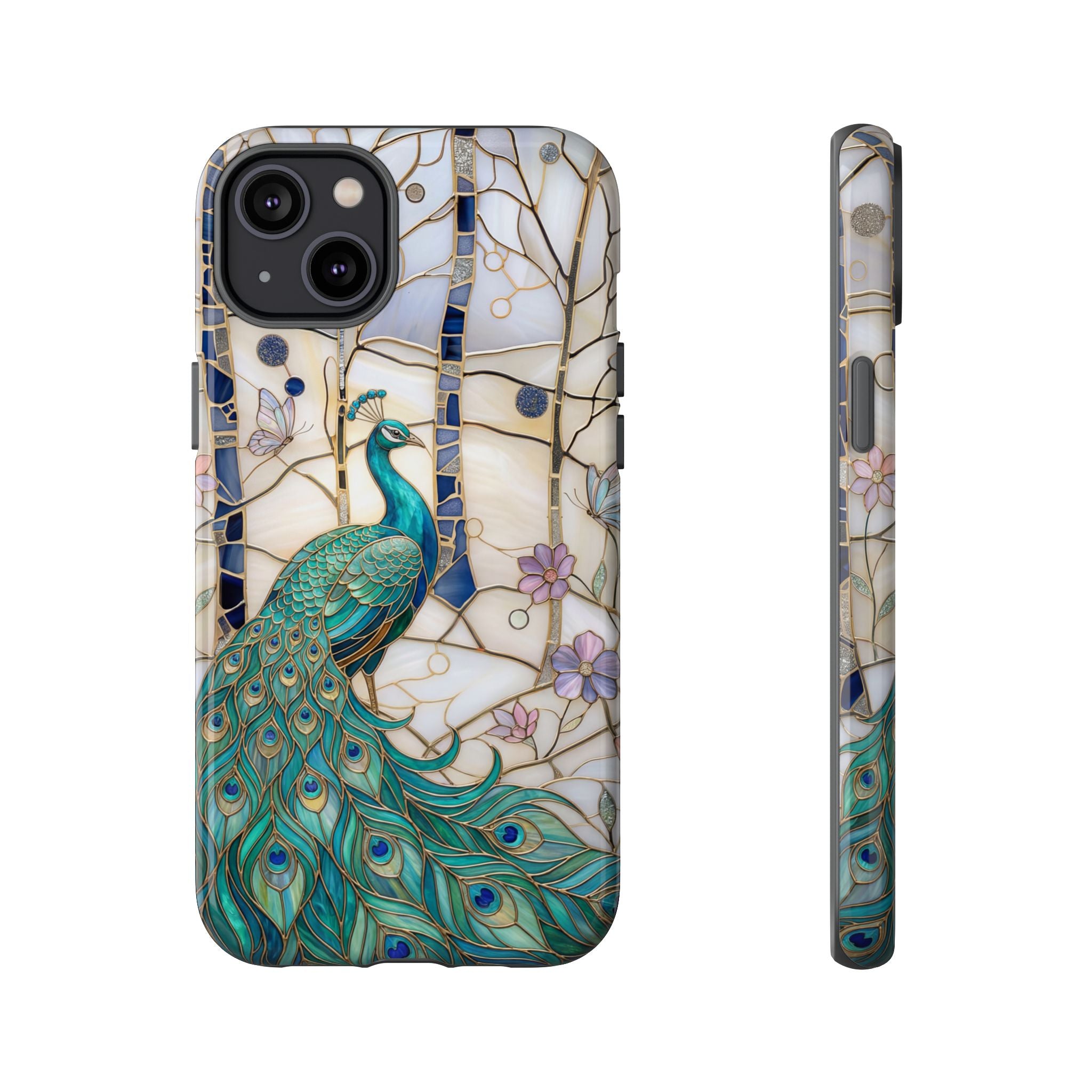 Peacock Stained Glass iPhone Case