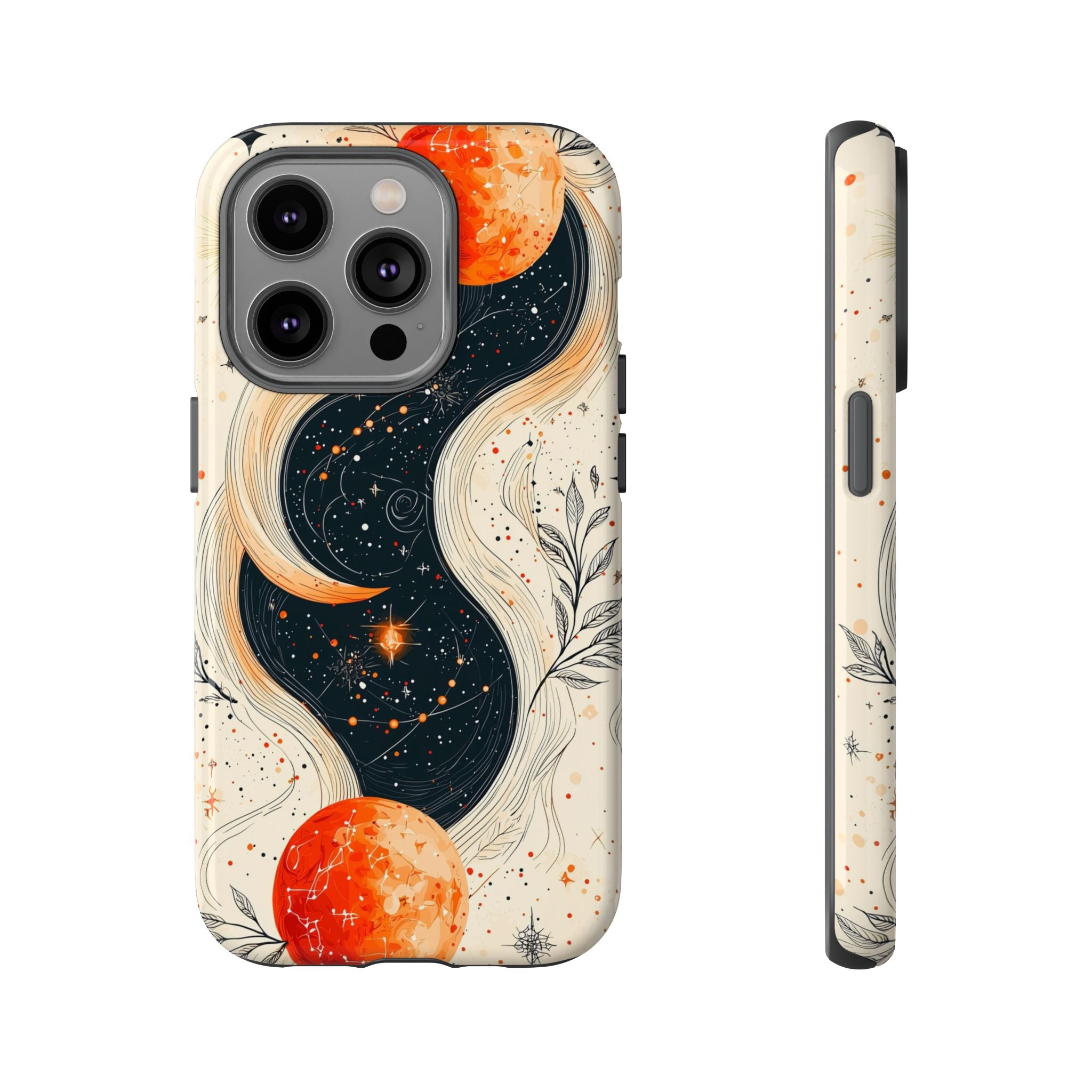 Astrology Galaxy iPhone Case | Red Moon Celestial
