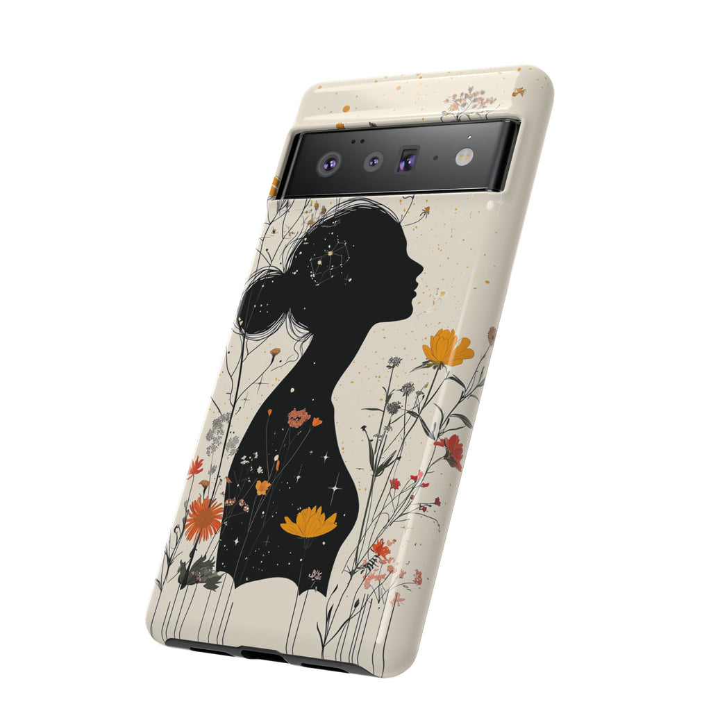 Floral Silhouette Google Pixel Case | Botanical Woman