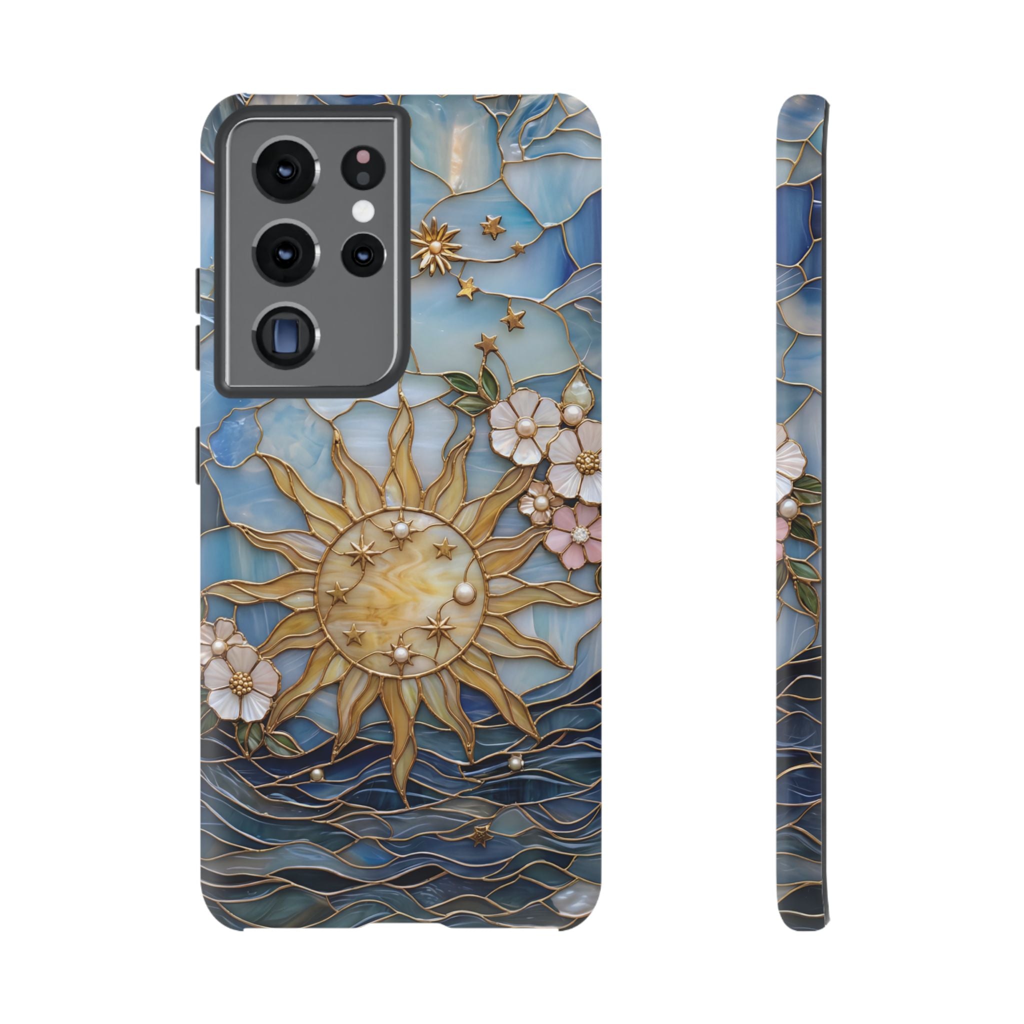 Stained Glass Floral Sun & Sea Tough Samsung Galaxy Case