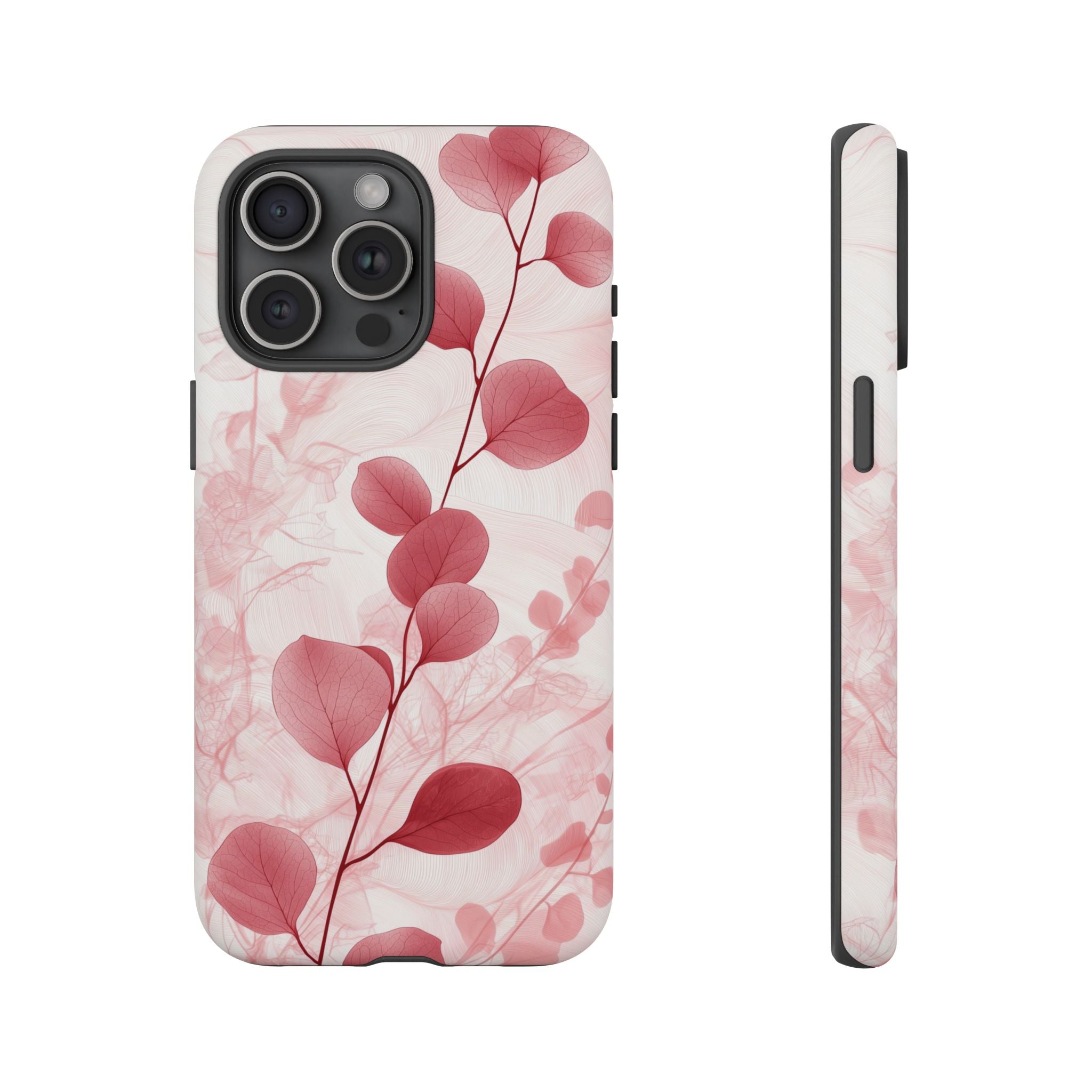 Pink Botanical Floral Eucalyptus iPhone Case