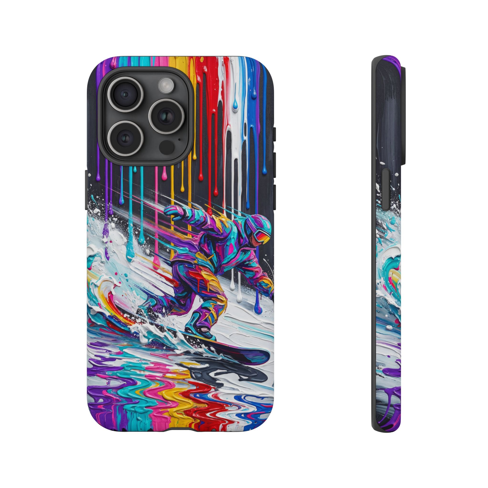 Colourful Snowboarder Art iPhone Case