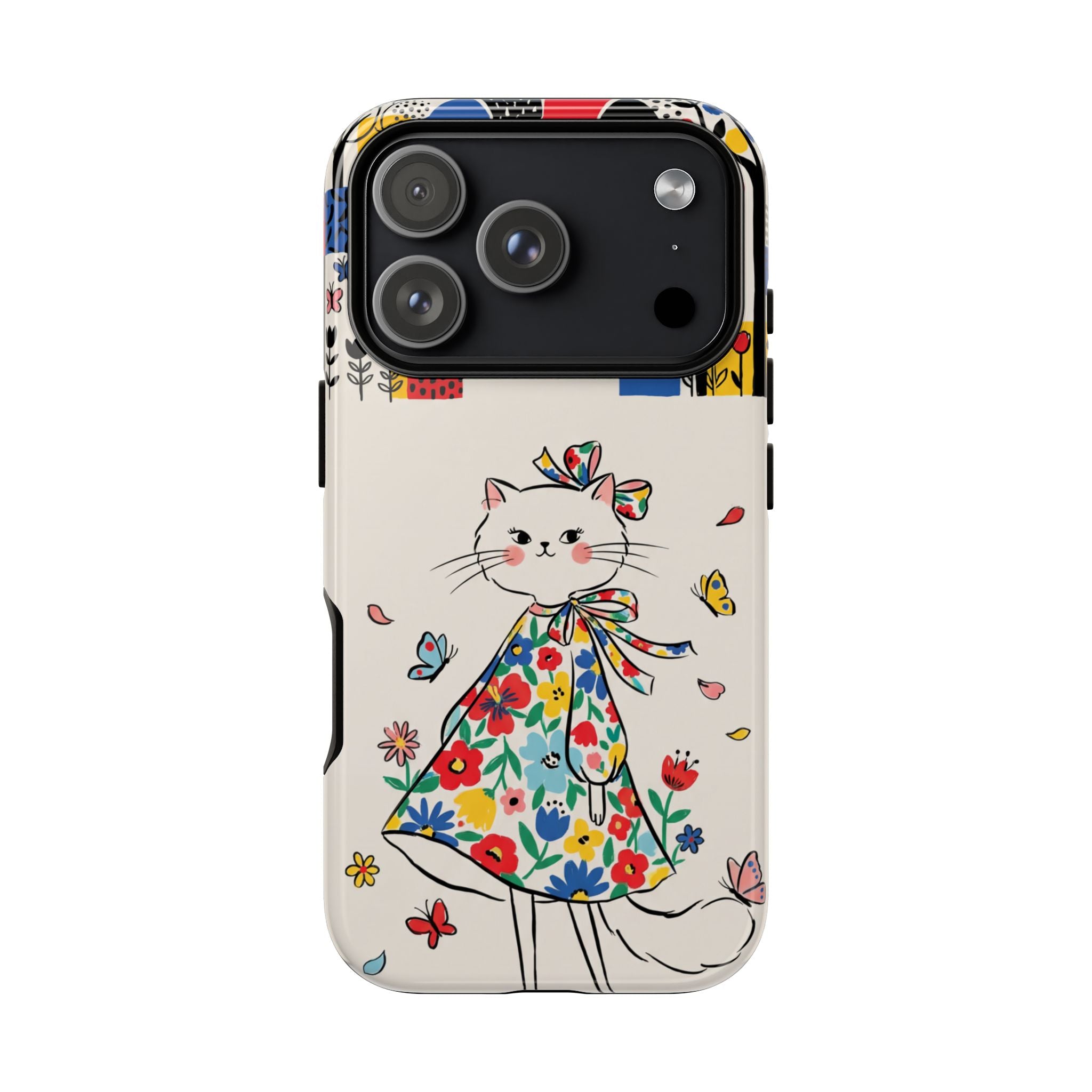 Floral Kitty iPhone Case | Cute Cat