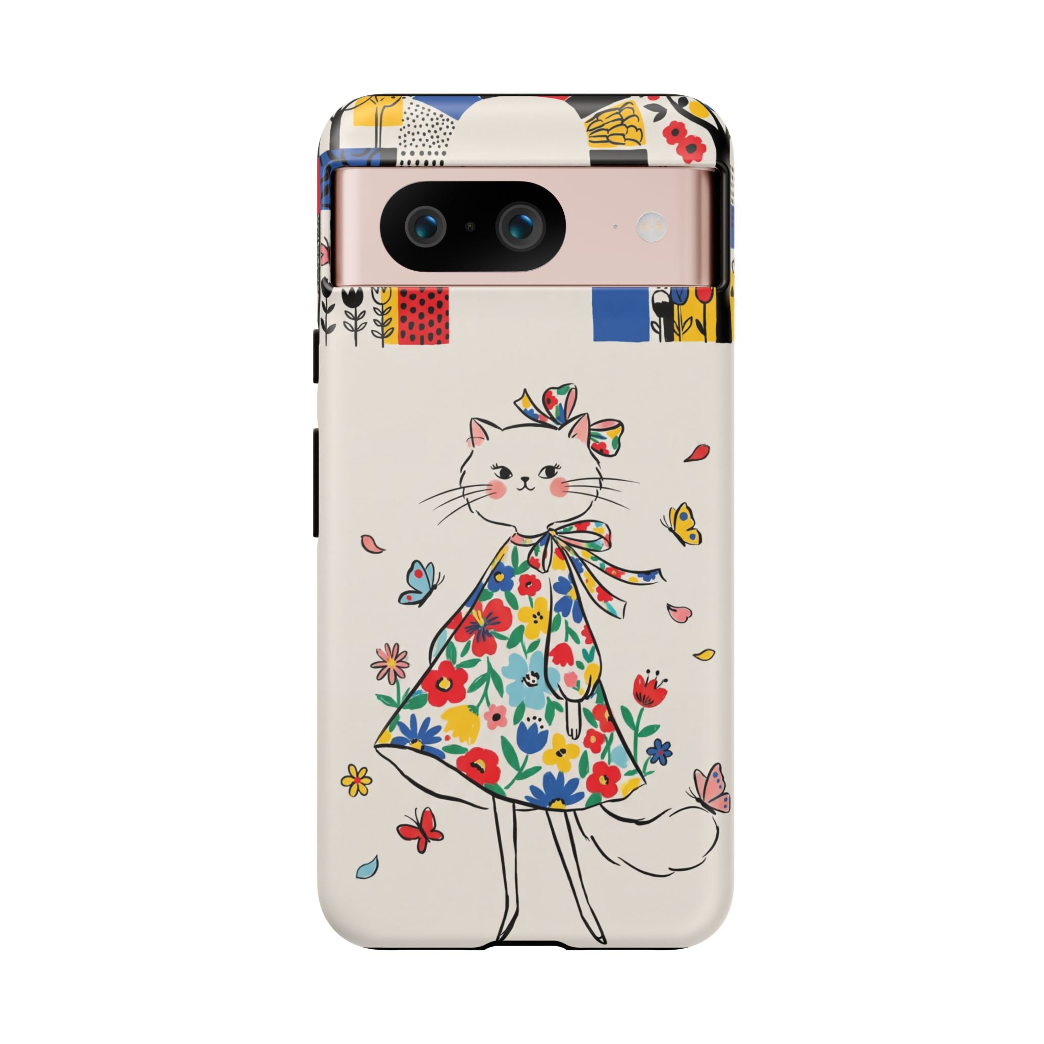 Floral Kitty Google Pixel Phone Case | Cute Cat