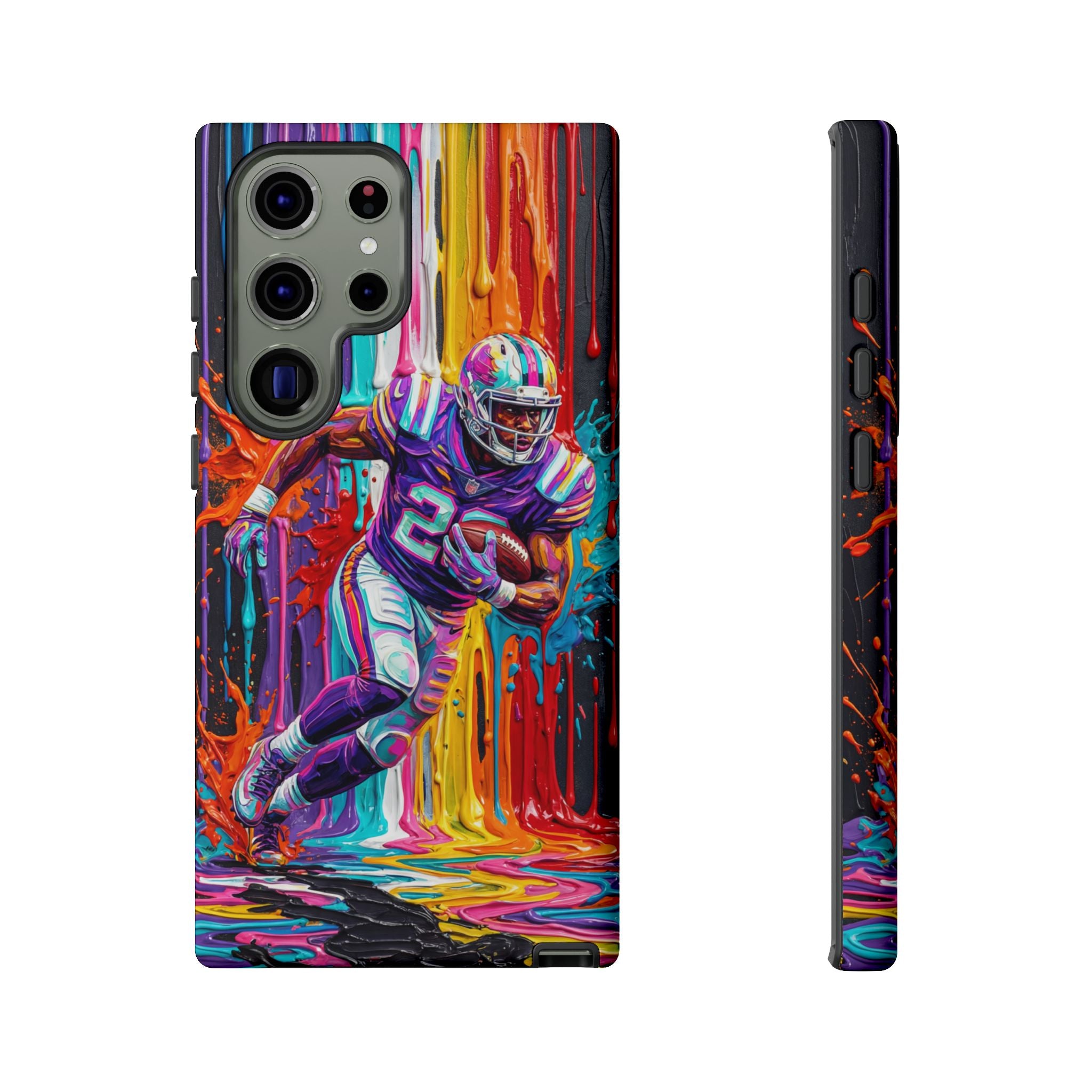 Vibrant American Football Runner Samsung Galaxy Phone Case