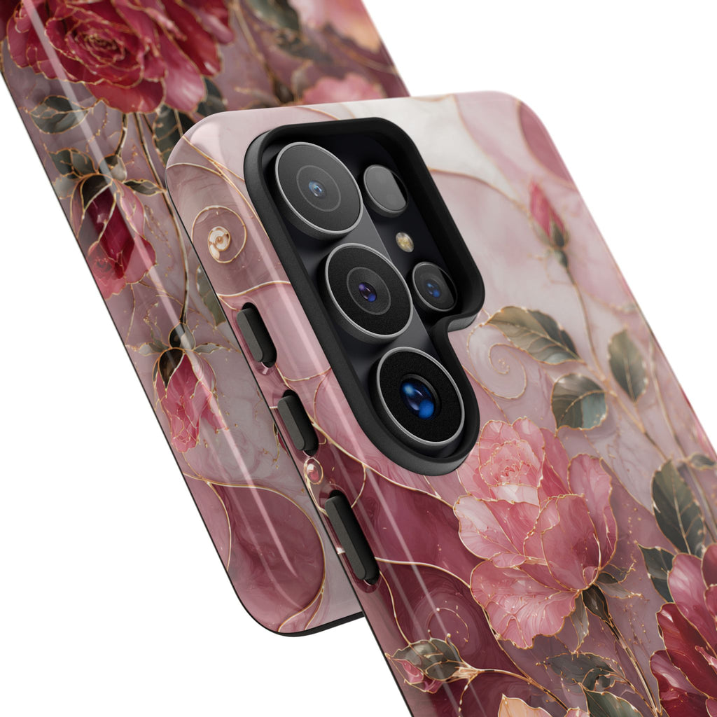 Vintage Rose Samsung Galaxy Phone Case | Floral Bouquet Art Cover