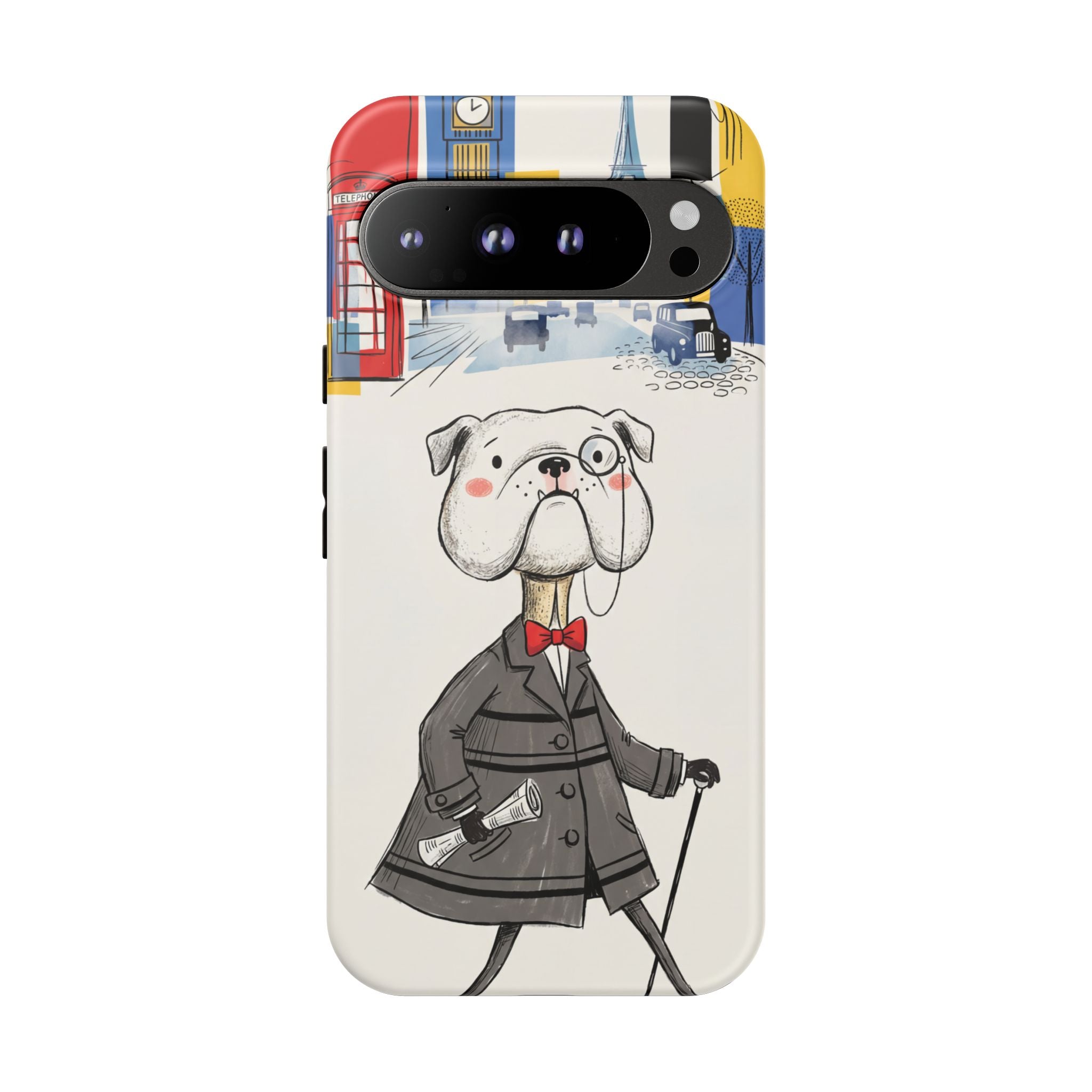 Vintage Dapper Gentleman Bulldog Google Pixel Phone Case