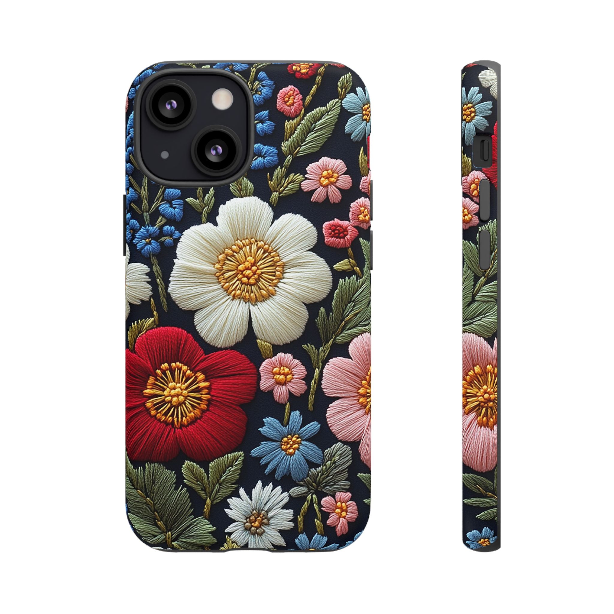 Floral Embroidered Garden iPhone Case