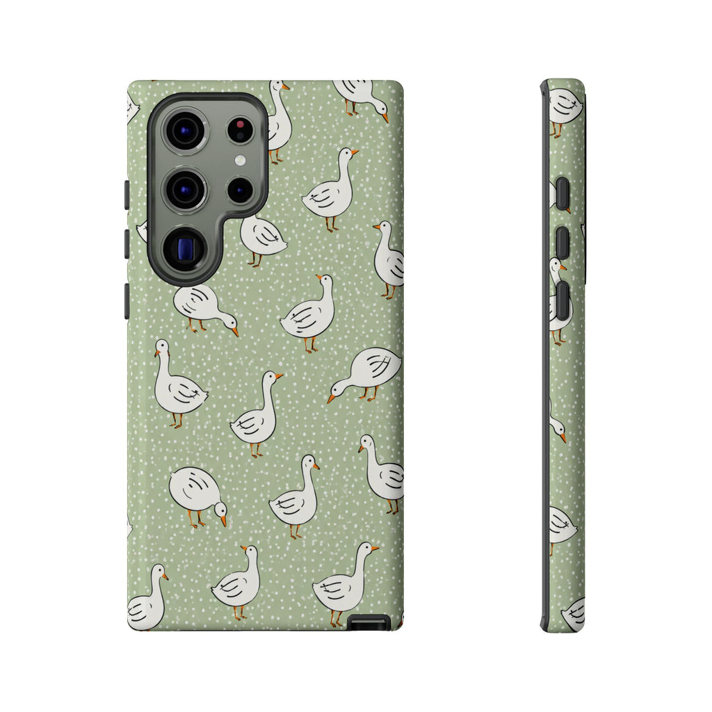 Goose Samsung Galaxy Phone Case | Cute White Goose Pattern Cover