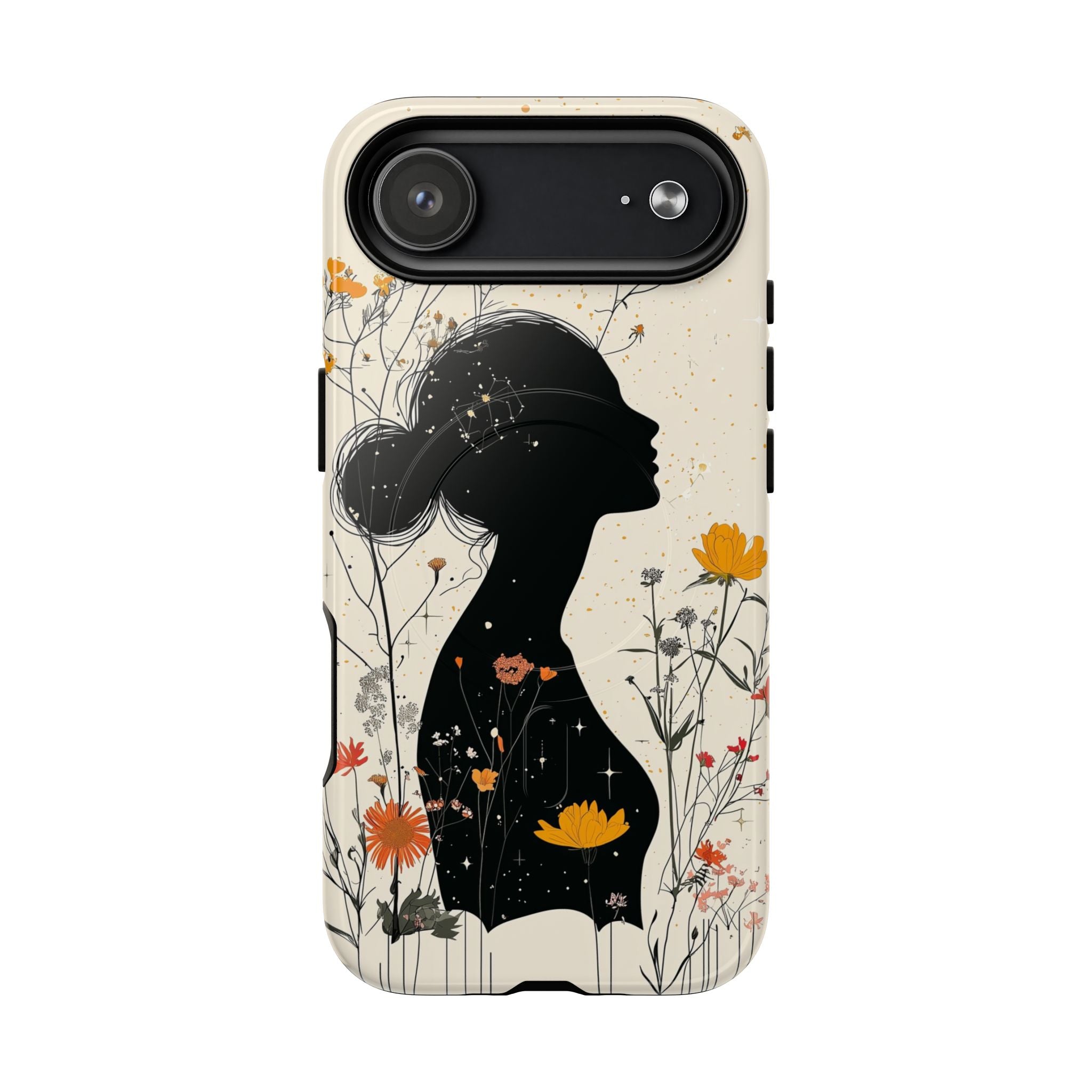 Custodia MagSafe per iPhone con silhouette floreale | Botanical Woman