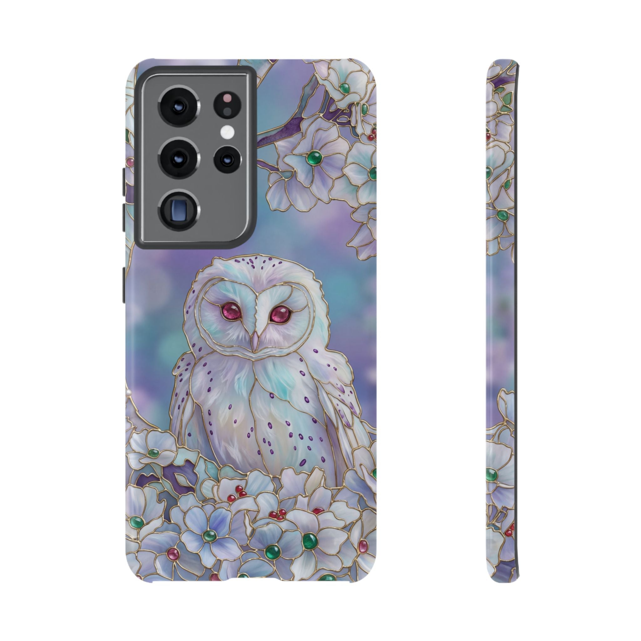 Floral Pastel Mystic Barn Owl Samsung Galaxy Case