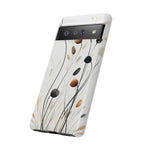 Floral Breeze Tough Google Pixel Case | Minimal Neutral Botanical Design