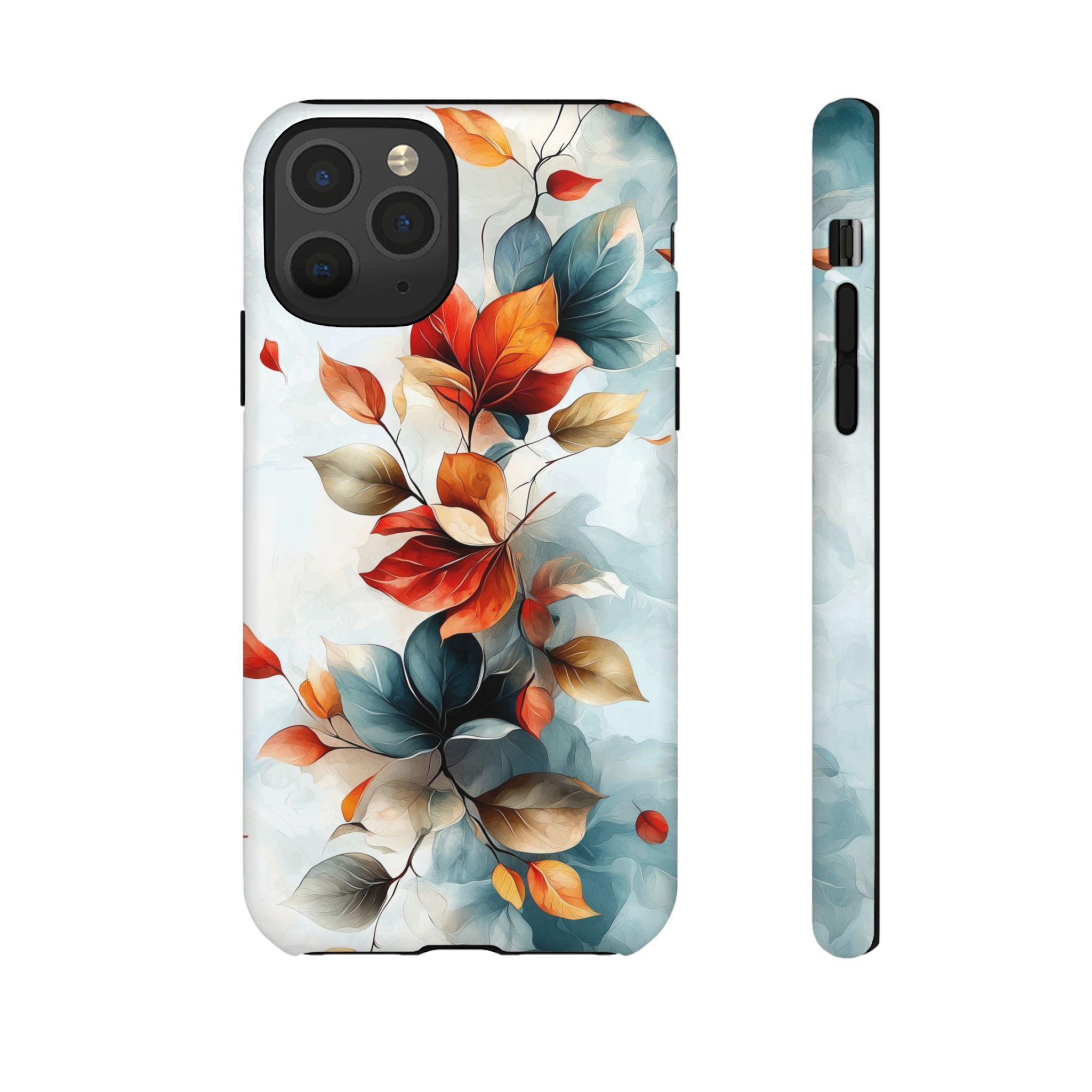 Floral Autumn Leaves Tough iPhone Case