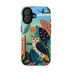 Botanical Forest Colourful Owl MagSafe iPhone Case