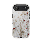 Ladybug Floral iPhone Case | White Flower iPhone Case