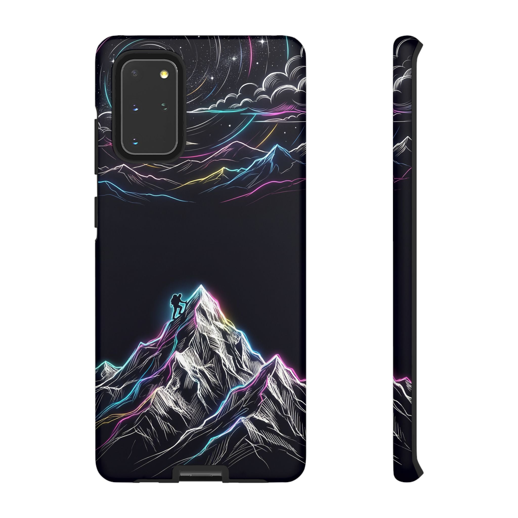 Mount Everest Neon Samsung Galaxy Phone Case | Dark Cosmic Climber Protective Cover