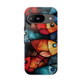Fish Mosaic Tough Google Pixel Case — Colourful Artistic Fish Pattern