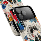 Punk City Cat Graffiti Design MagSafe iPhone Case