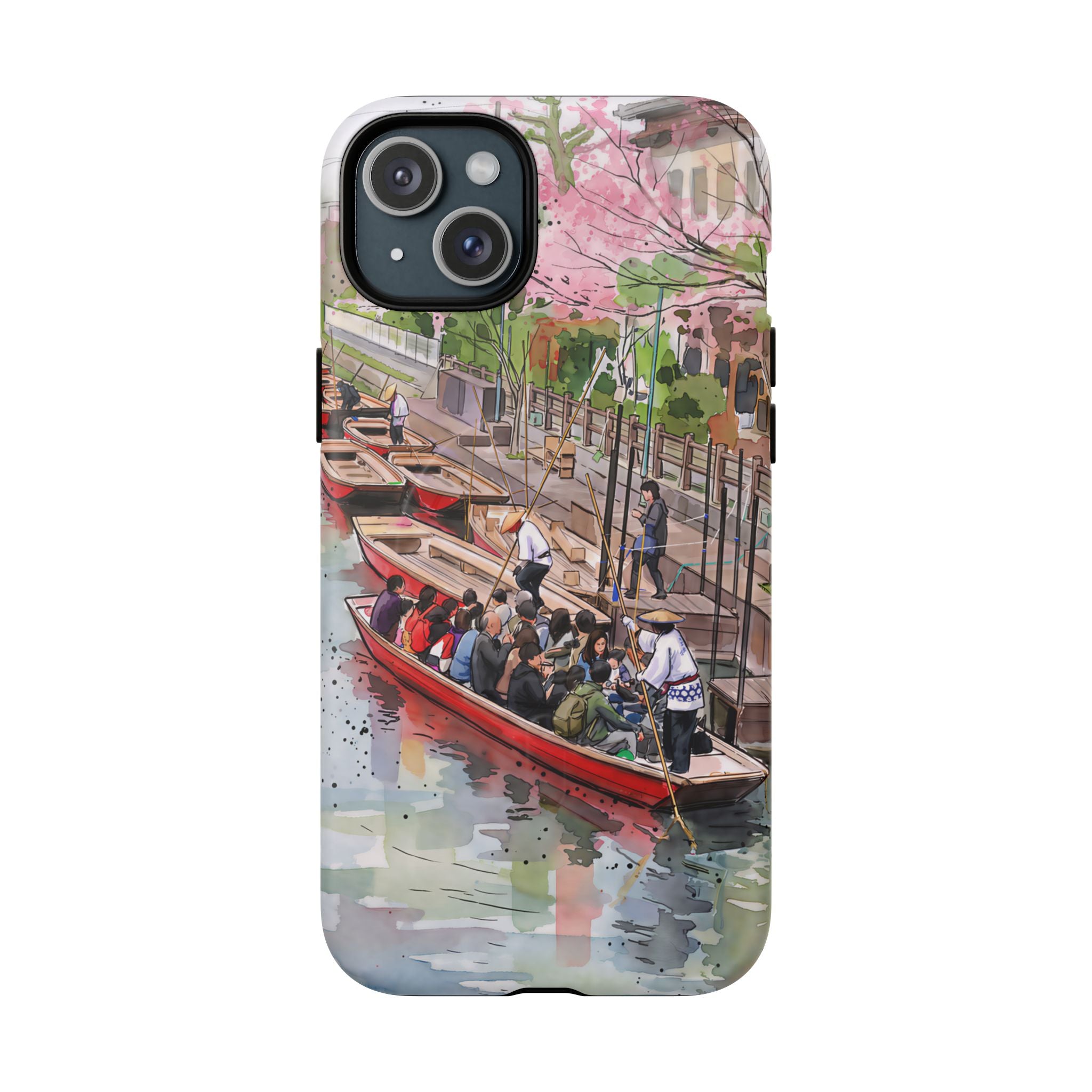 Japan Canal Boat Serenity | Art MagSafe iPhone Case