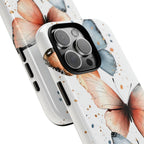 Watercolour Blue & Peach Butterfly Tough iPhone Case
