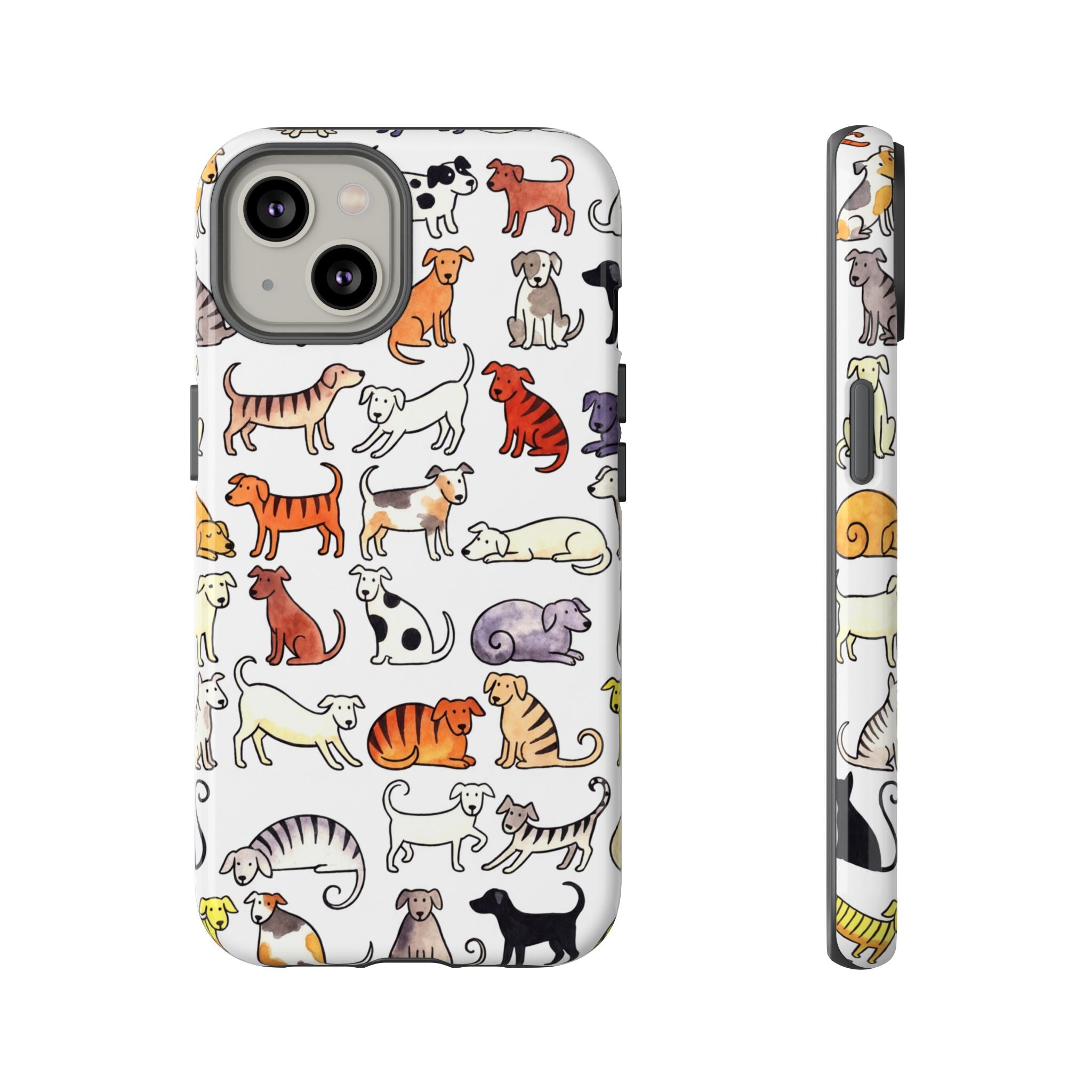 Dog Pattern iPhone Case | Cute Colourful Dogs