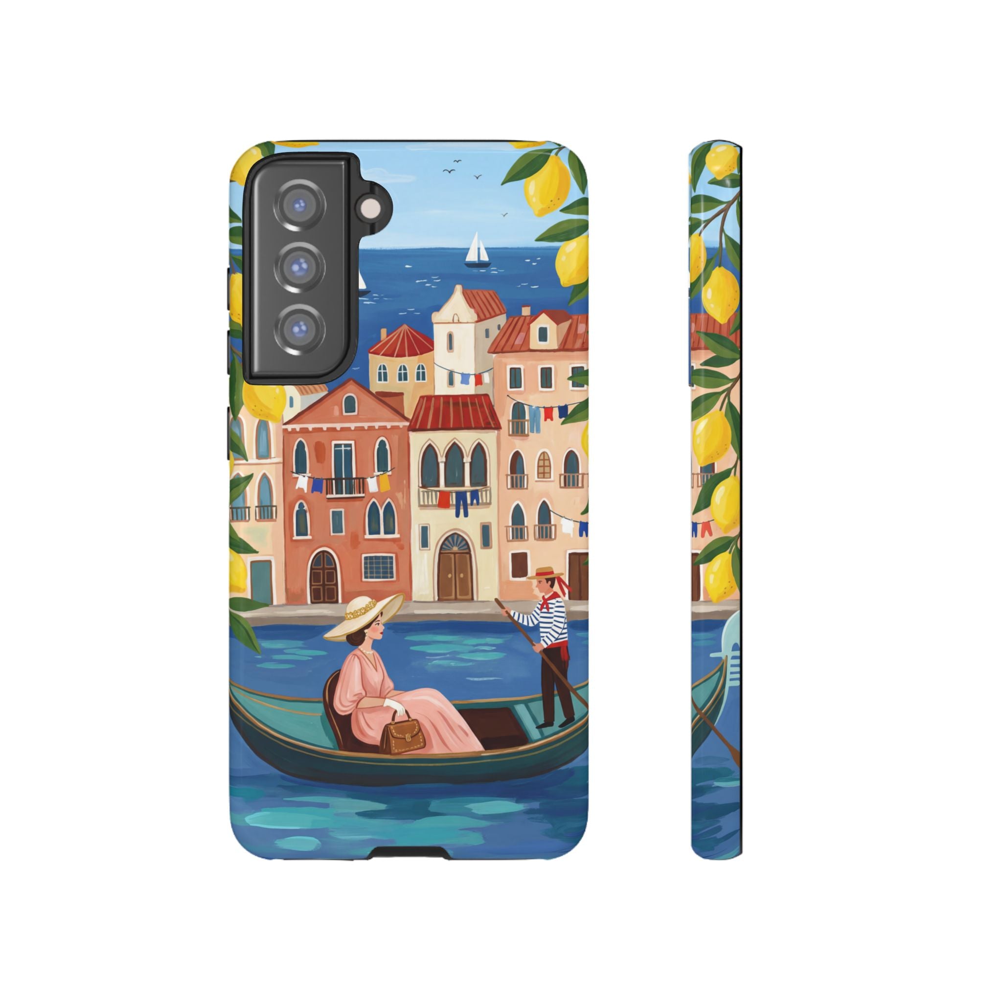 Venetian Gondola Samsung Galaxy Phone Case | Lemon Coast Waterfront Travel