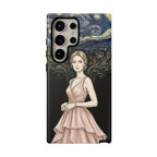 Art Nouveau Starry Night Samsung Galaxy Phone Case | Elegant Woman Illustration Tough Case