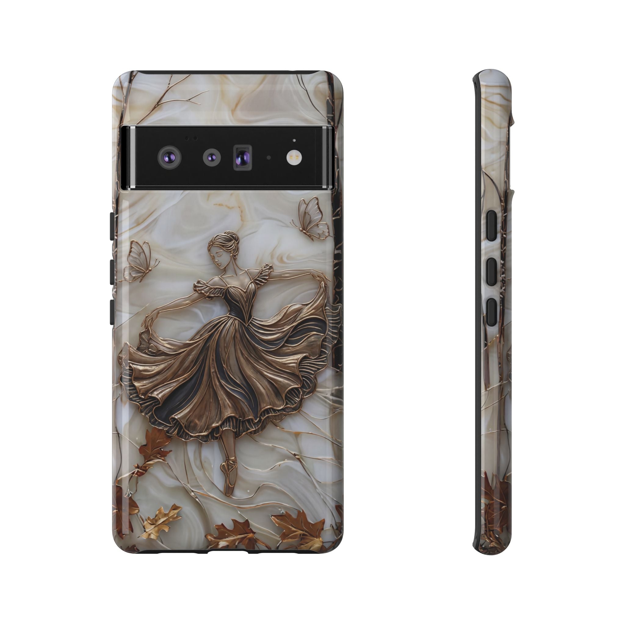 Elegant Bronze Ballerina Dance Design Google Pixel Case