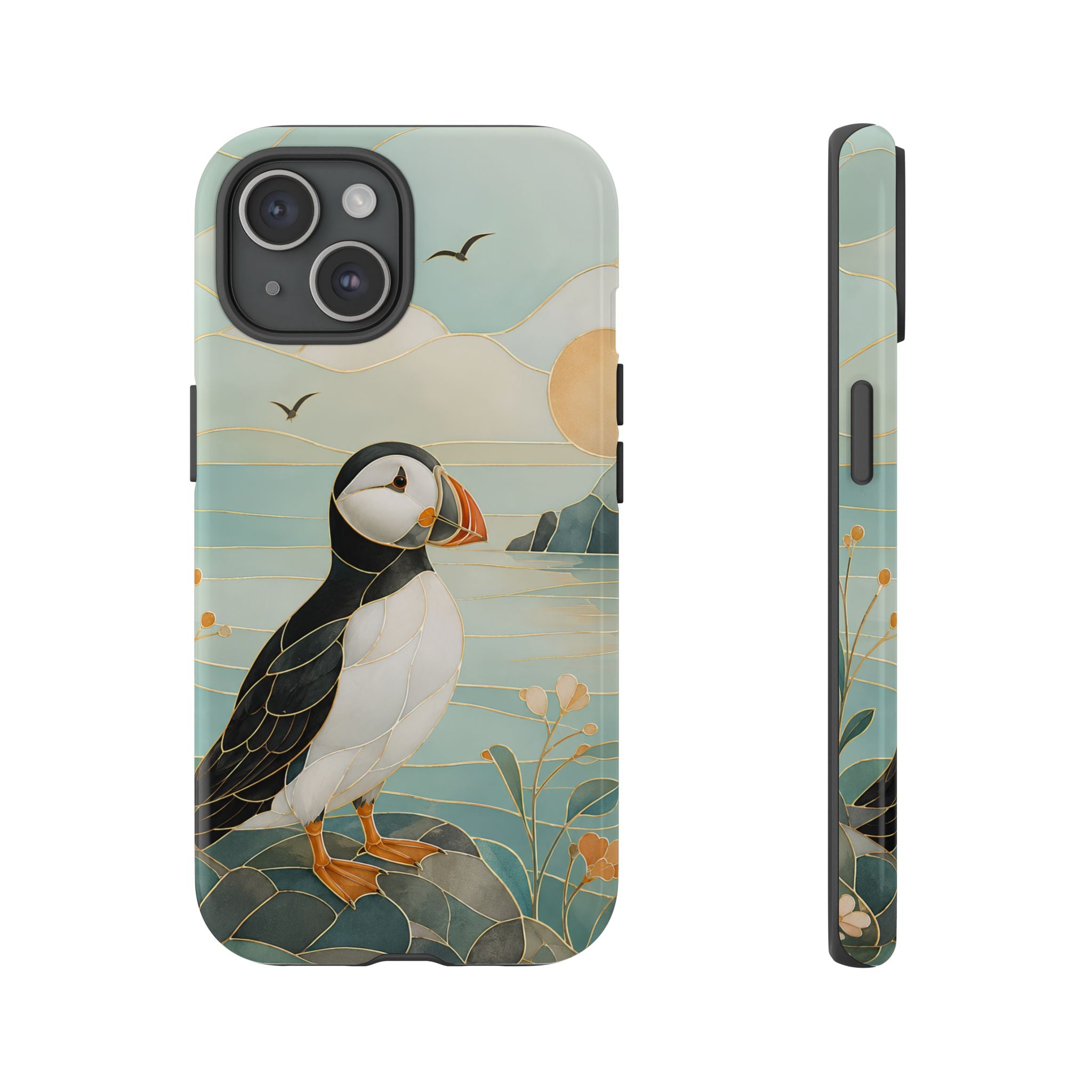 Puffin Coastal iPhone Case | Seaside Bird Art iPhone Case