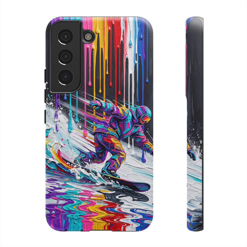 Colourful Snowboarder Art  Samsung Galaxy Phone Case